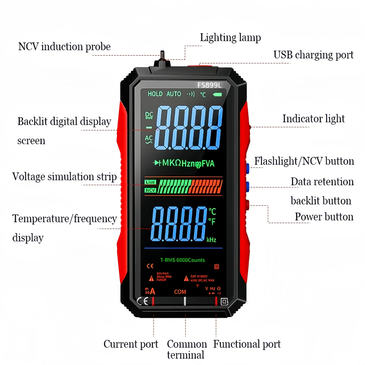 Fully Automatic TRMS 6000 Count Digital Voltmeter