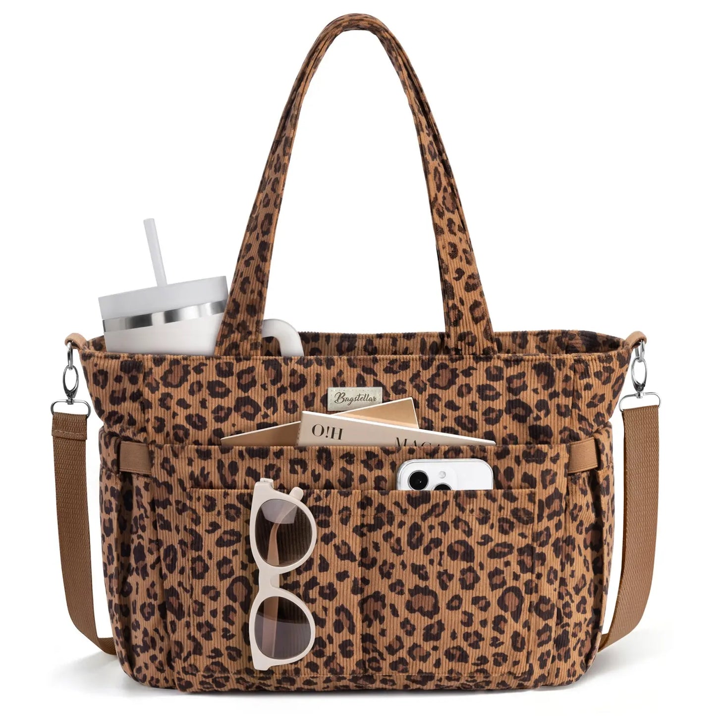 Bagstellar Corduroy Tote Bag for Women - 15.6" Laptop