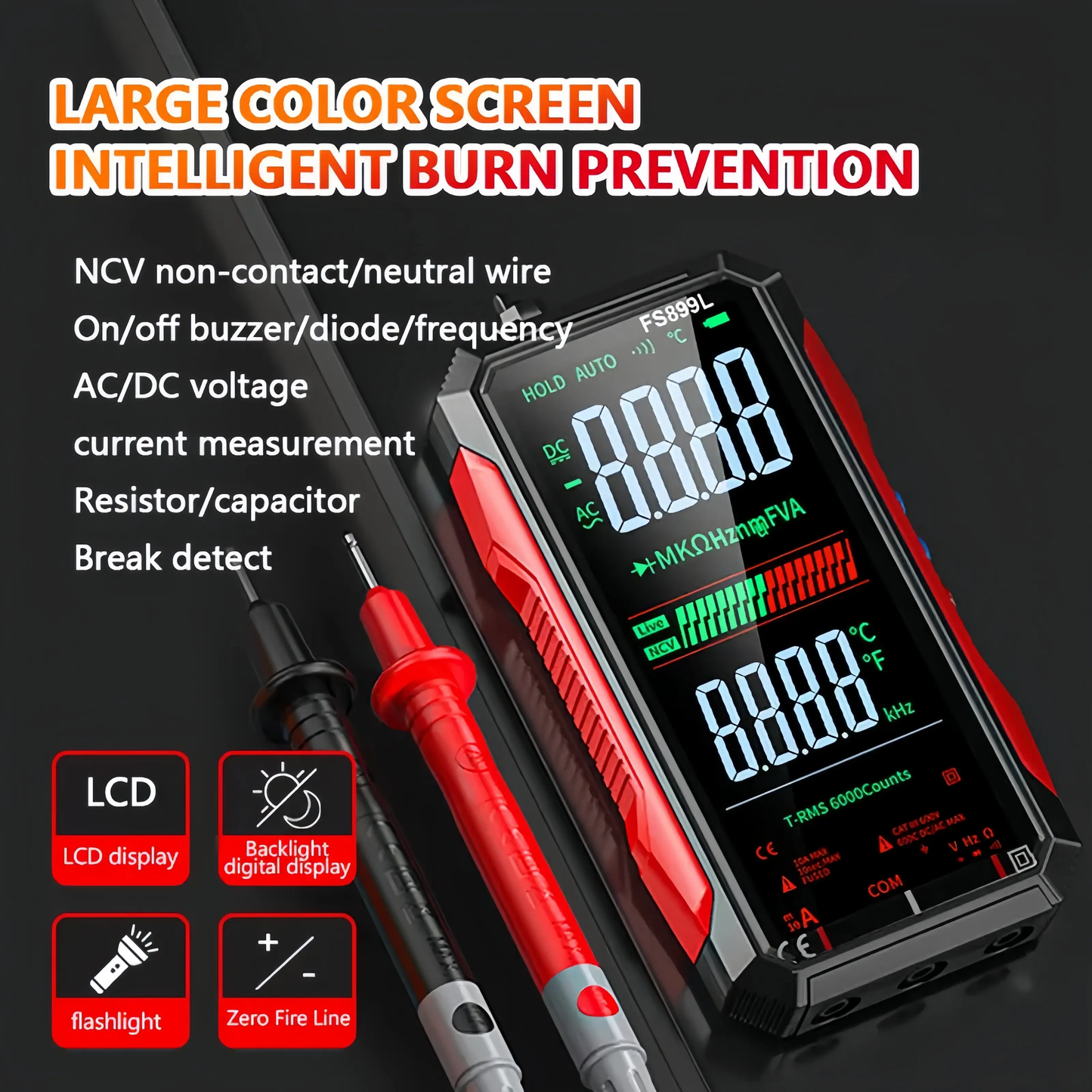 Fully Automatic TRMS 6000 Count Digital Voltmeter